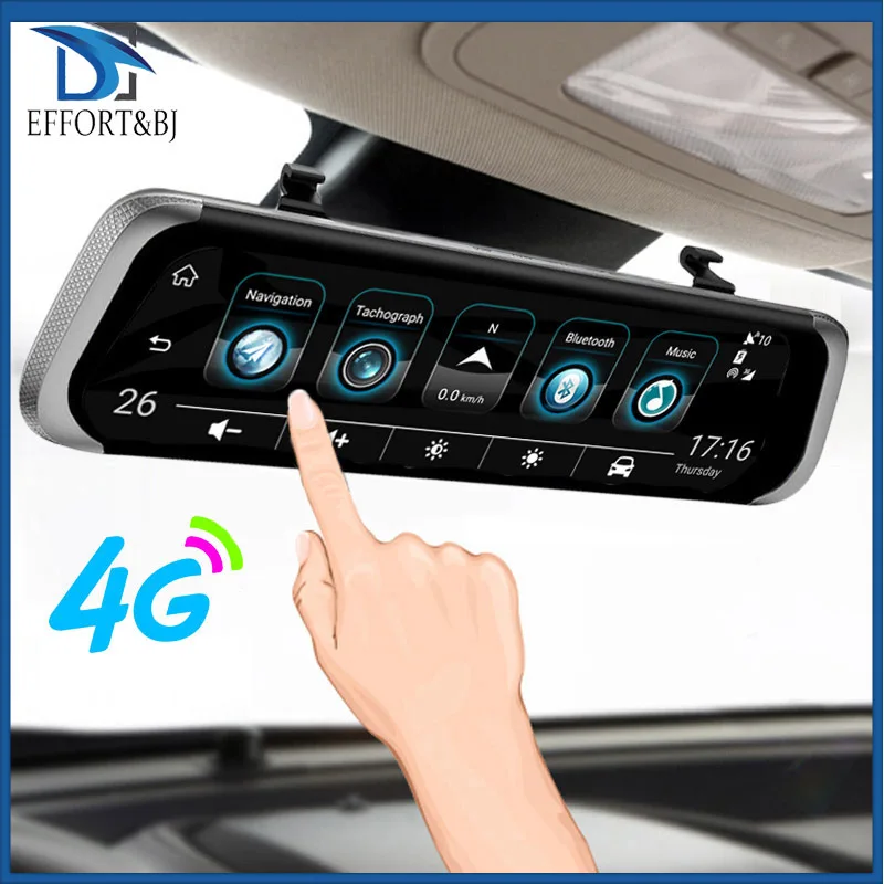 

Effort&BJ 4G Android Rearview Mirror Car DVR 10" HD 1080P GPS WIFI ADAS Dash Cam Dual Lens Recorder Auto Camera Registrar DVRs