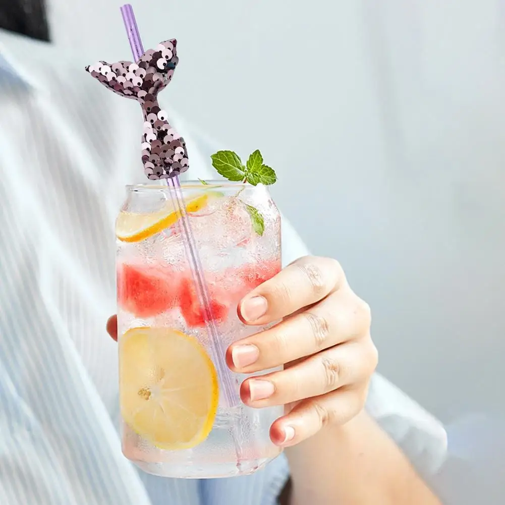 

20Pcs Mermaid Tailing Straws Party Paper Eco-Friendly Safe Straws for Mermaid Theme Parties Accessories