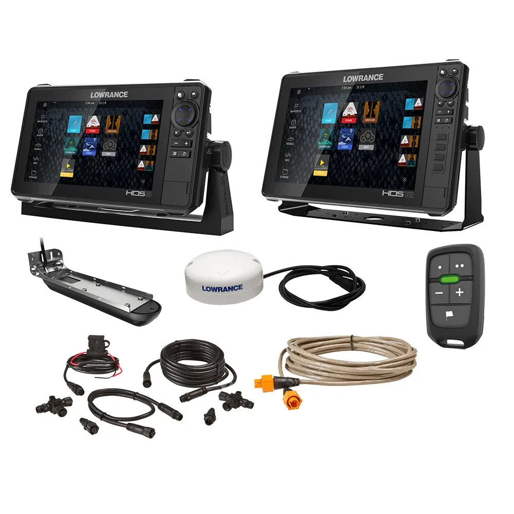 

High Quality Lowrance HDS Live Bundle - 9 & 12 Display AI 3-in-1 T/M Transducer