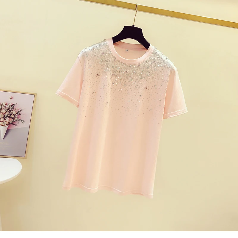

2021 summer new T-shirt women's fashion design loose short-sleeved top White