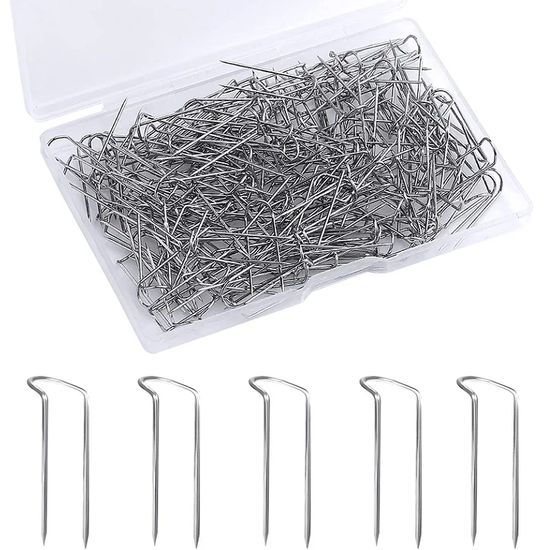 

Sewing U-pins Fork Pins for Fabric Craft Pins Quilting Pins Double Blocking Pins Ornament Hanger U Hooks for Sewing Fabric Craft