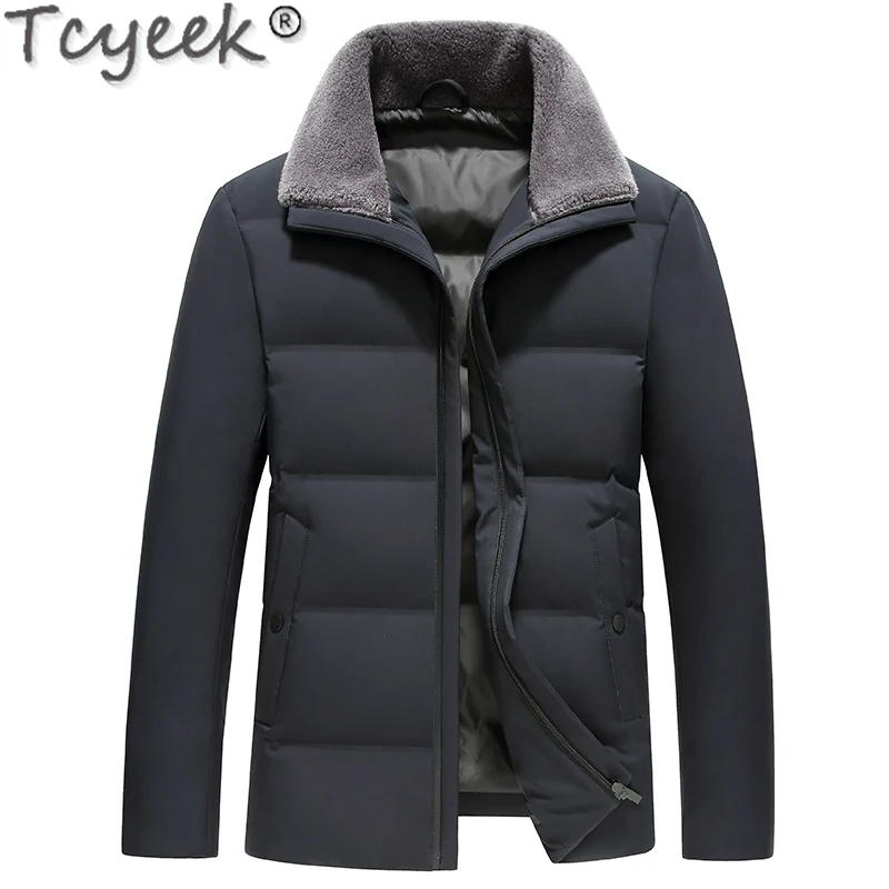 

Tcyeek Winter Down Coat for Men Clothing Men's Fashion Casual Down Men Jacket Black Thick Lapel Warm Jacket Chaquetas Hombre Zm