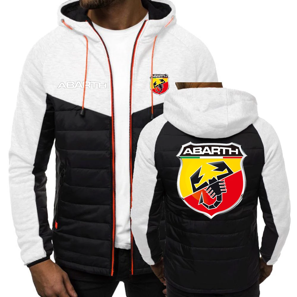 

2022 ABARTH Logo Mens Jacket Print Unisex Sport Zipper Comfortable Cotton Hooded Hoodies Outerwear Leisure Male Coats Tops