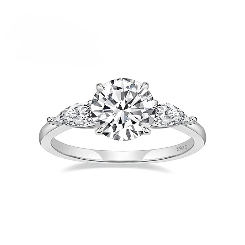 

Роскошные круглые циркониевые кольца вечность для пар