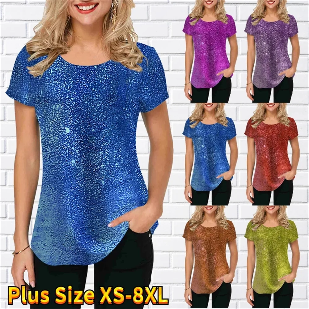 

Футболка женская с круглым вырезом, модная свободная русветильник шка с цифровым 3D-принтом и коротким рукавом, Топ Тонкий уличный в стиле хи...