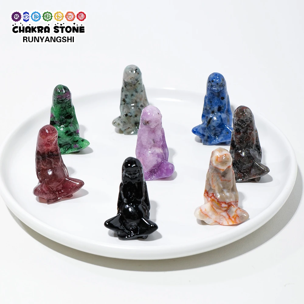 

1pc Natural Stone Crystal Mini Goddess Mother Earth Statue Healing Pregnant Woman Sculpture Crafts Home Decor Mother's Day Gift