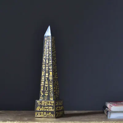 

Creative Resin Ornament Egypt Carved Decoration Delicate Obelisk Adornment