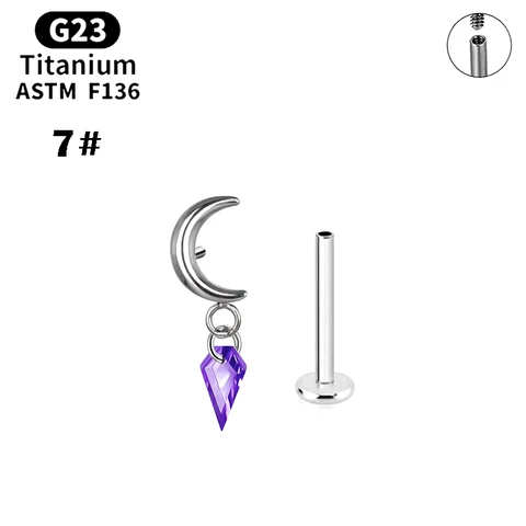 Серьги-гвоздики из титана пентаграмма