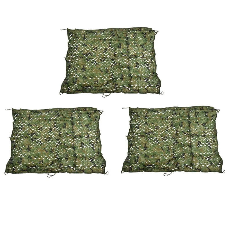 

New-3Pcs 2M X 1.5M Shooting Hide Army Camouflage Net Hunting Oxford Fabric Camo Netting