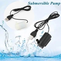 micro 5v usb dc low noise brushless motor voltage 120lh aquarium fish tank electric pumps submersible pump mute one meter line