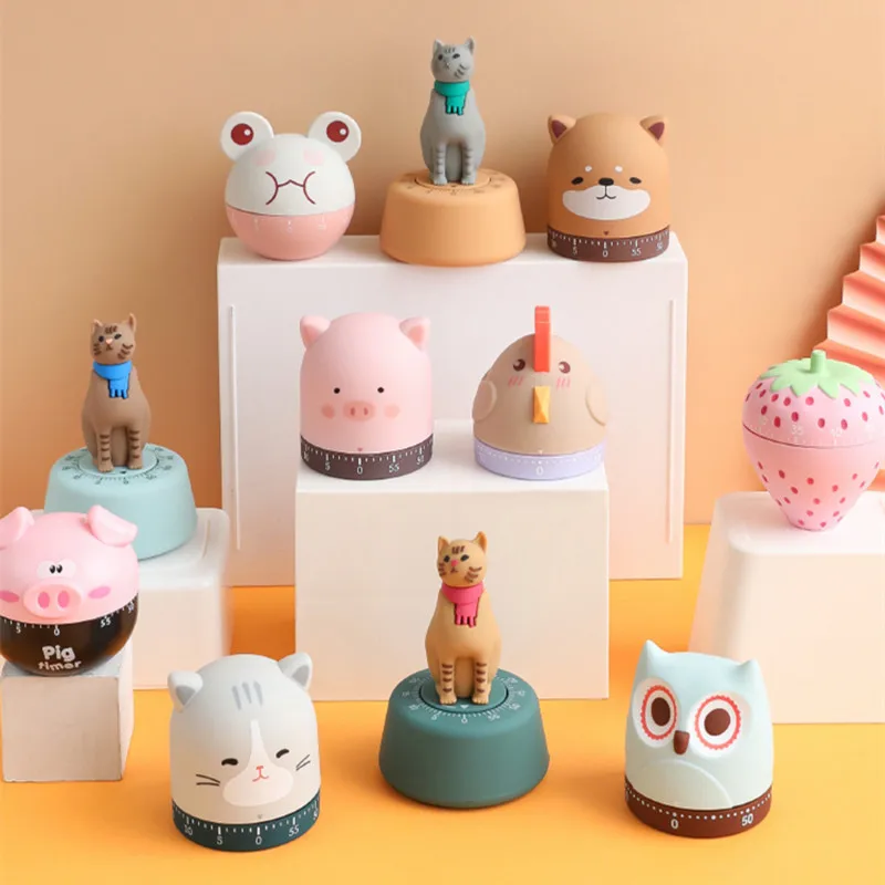 

Cartoon Kitchen Timer Animal Vegetable Shape Home Kitchen Alarm Clock Cooking Baking Frying Helper Kitchen Tools Home Decoration