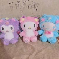 sanrio plush doll kawaii easter series cartoon cinnamoroll kuromi mymelody cute plush pp cotton stuffed toy for home decoration