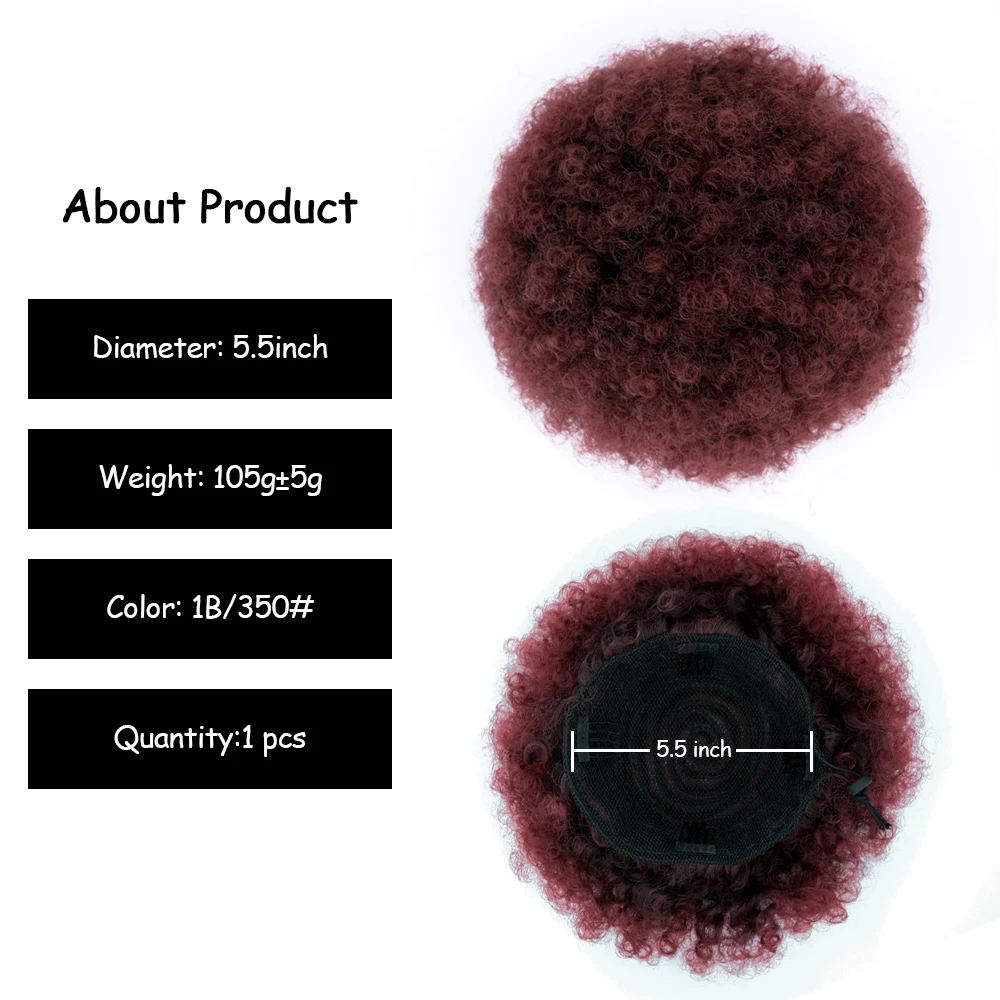 Афро-пушистый хвост на шнурке короткий курчавый вьющийся афро-хвост