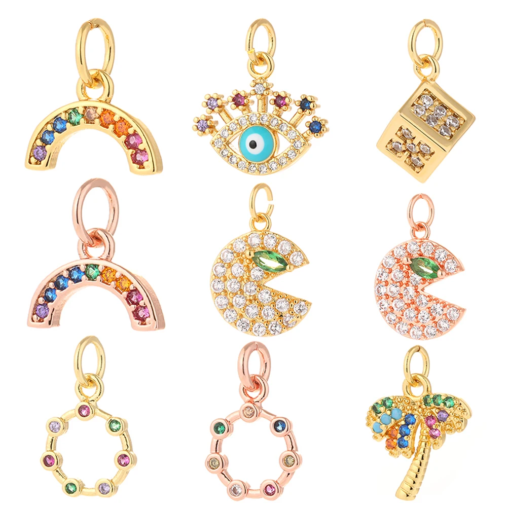 

Geometry Pendant Charms for Jewelry Making Bulk Plant Designer Jewelry Charms for Diy Earrings Necklace Bracelet Copper