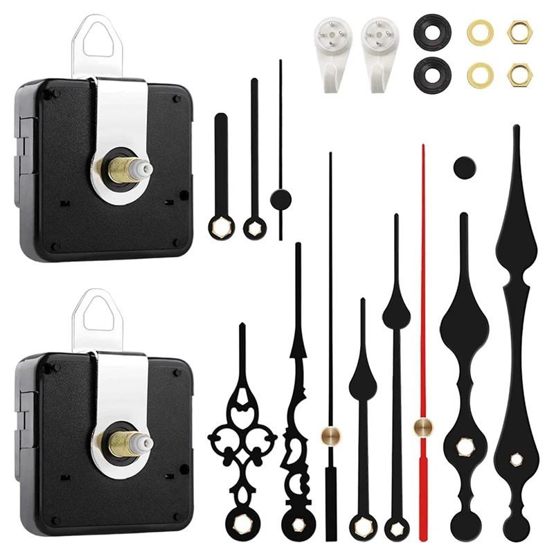 

2 шт., бесшумные часы с 4 различными кварцевыми двигателями