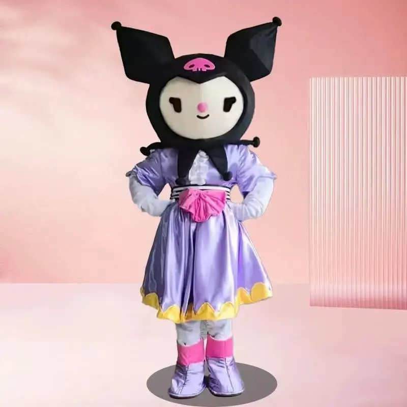 Фото MINISO костюм горничной Kuromi талисман косплей мелодия кукла костюм для девочек подарок на день рождения мультфильм карнавальная пижама вечерние костюм для взрослых №4