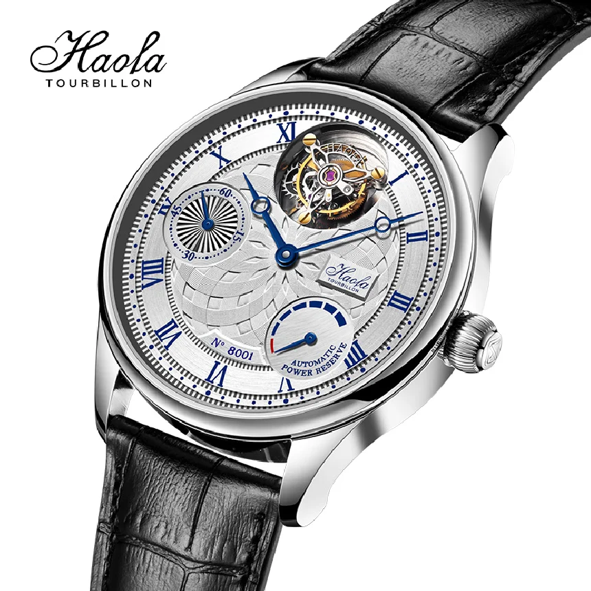 

Luxury Fashion 12'clock Skeleton Automatic Tourbillon Mechancial Movement Watches Mens 2021 Sapphire Power reserve 60H Clock