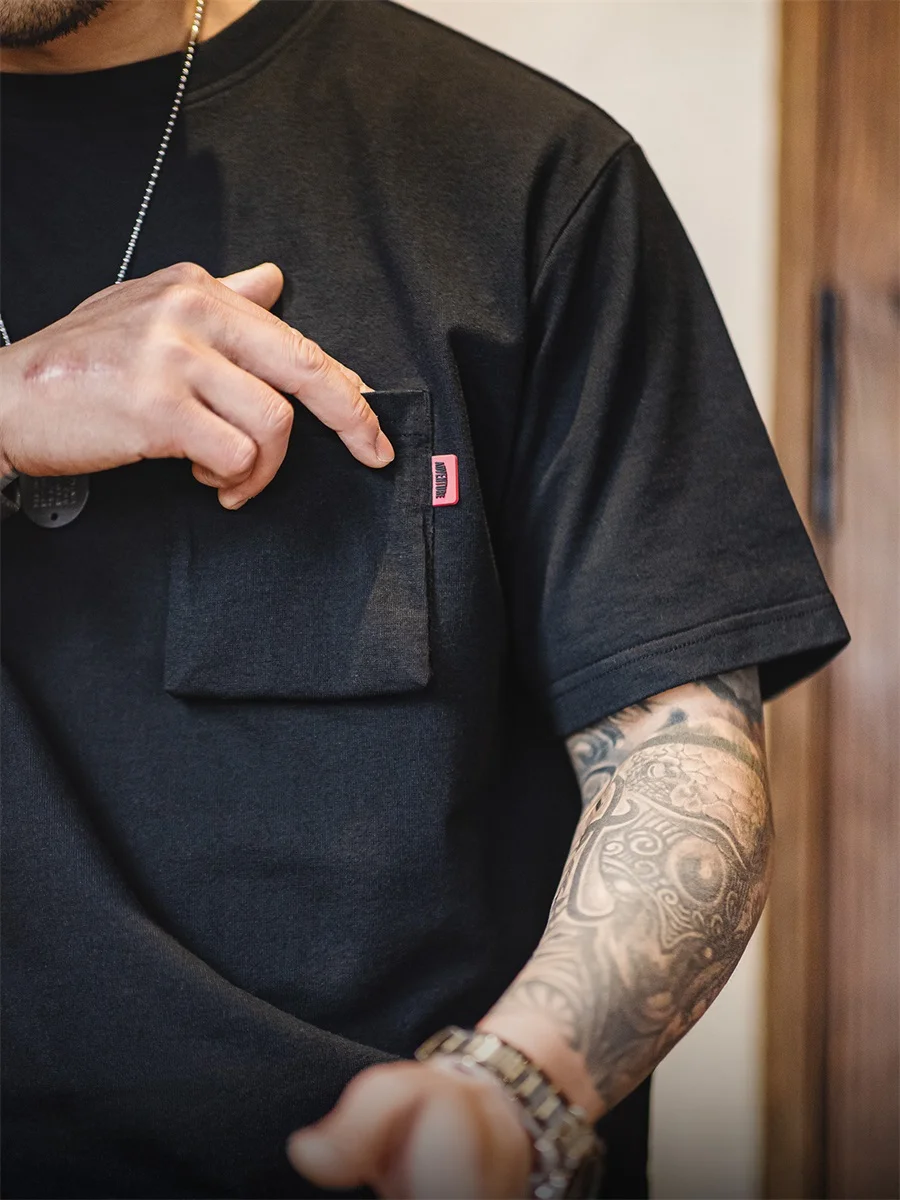 Футболка-карго с коротким рукавом и круглым вырезом