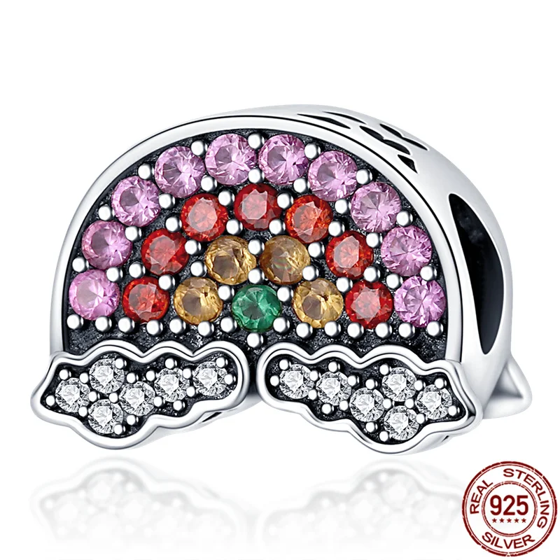 

Серебряные бусины plata с радужным мостом ley 925, шарм, подходят для оригинальных браслетов Pandora, женские Украшения «сделай сам»