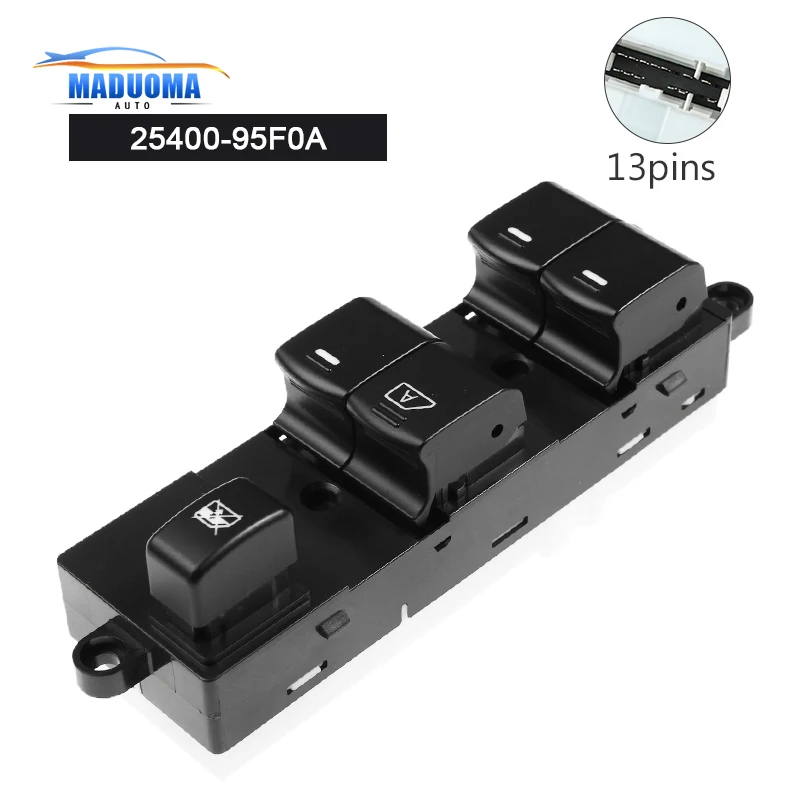 

New Car Accessories High Quality Window Switch 25400-95F0A 25400-95F0A For Nissan Sunny Almera Master Power Window Switch