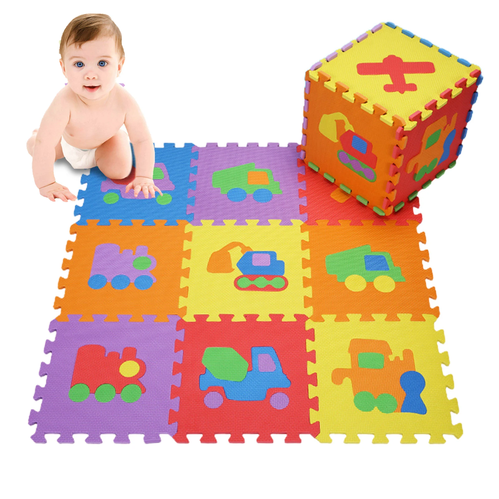 

10Pcs/set Number Animal Pattern Baby Play Mat Puzzle Toys For Kids Children EVA Foam Yoga Crawling Mats Floor Tapete