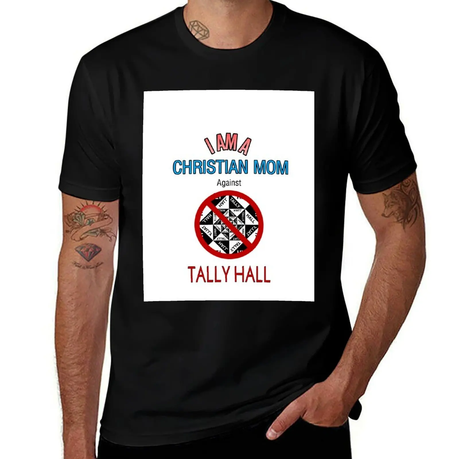 Футболка Christian Moms против Tally Hall топы больших размеров забавные подарки мужские