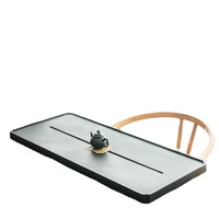 black gold stone tea tray household draining tray simple stone small tea table slate tea pitcher tray