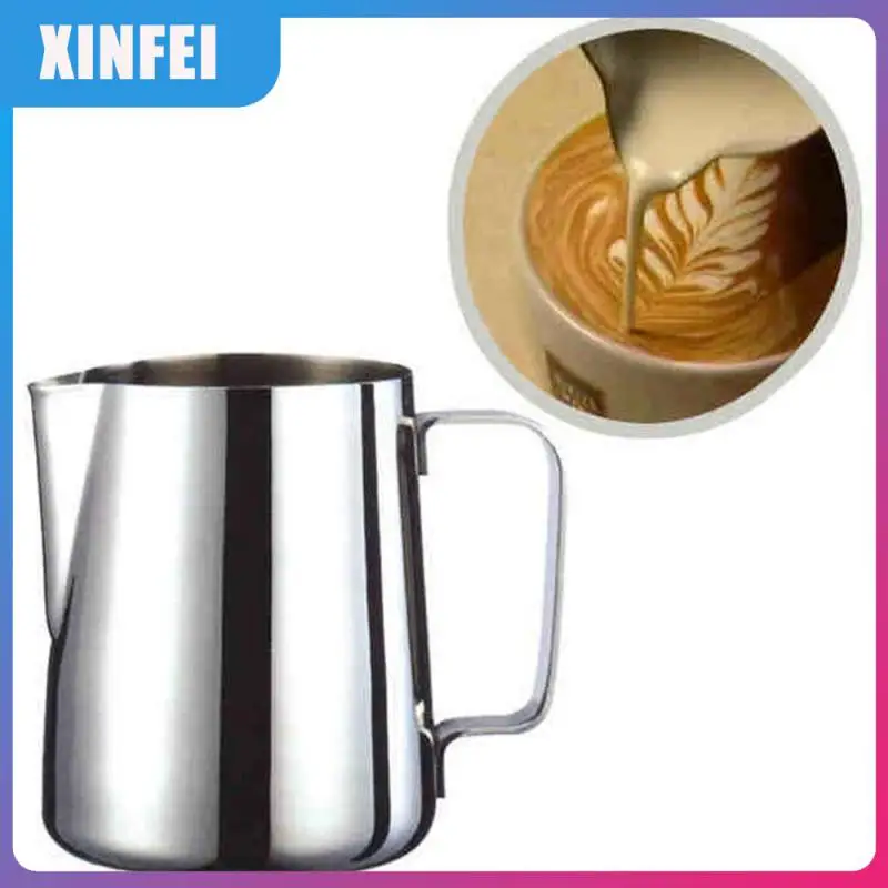 

Stainless Steel Coffee Pull Flower Cup Milk Pot Barista Craft Espresso Steaming Frother Latte Cup Milk Jug Frothing Pitcher