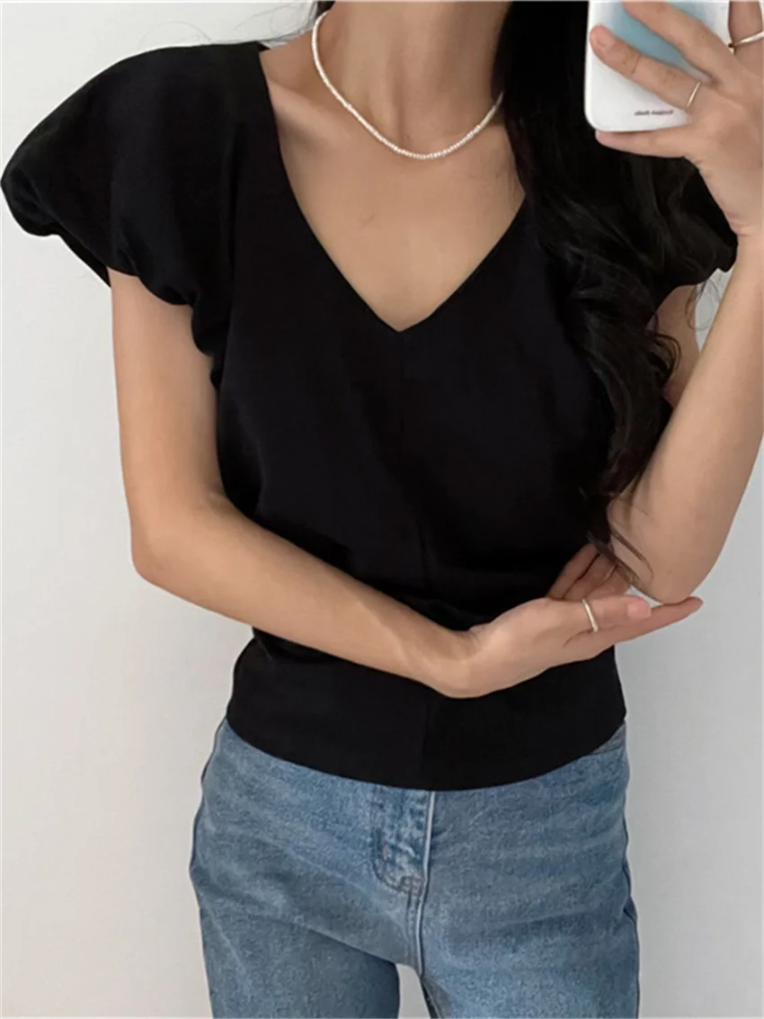 PLAMTEE 2023 нежные блузки женские шикарные модные летние офисные дамские приталенные