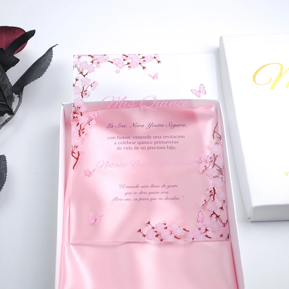 Прозрачные свадебные приглашения из плексигласа арабский текст сувениры для