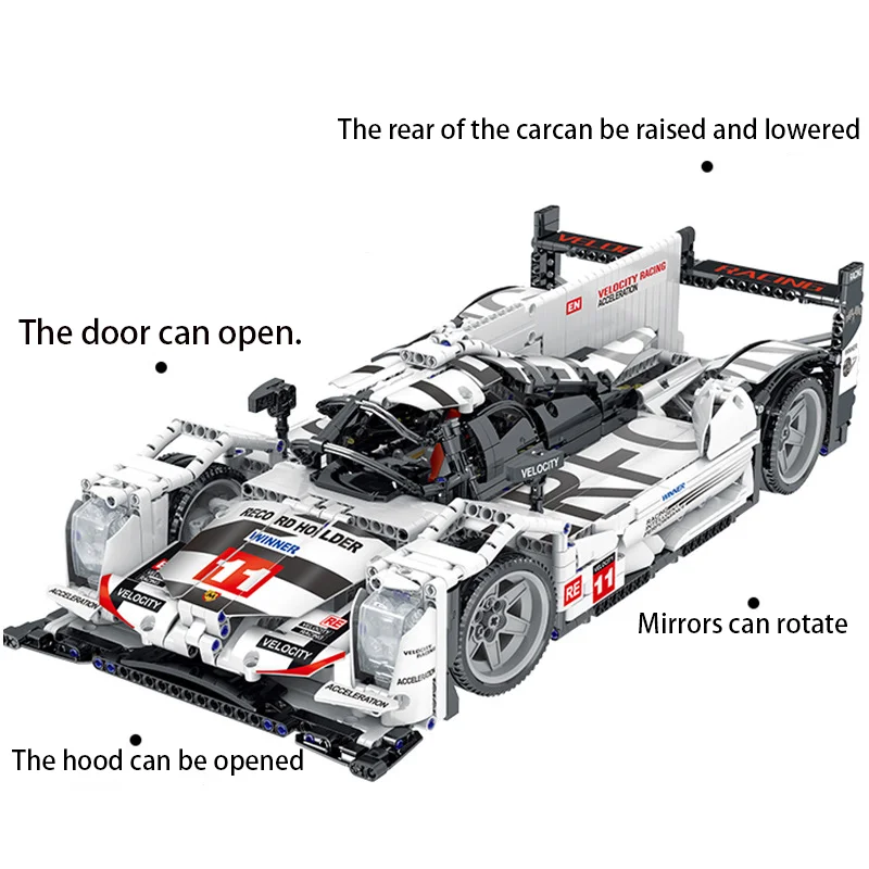 Мох 022012 Белый 919 Racing MOC 1:10 Модель строительные блоки Настольное украшение