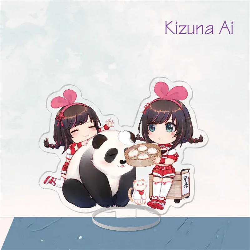 Kawaii аниме Kizuna AI экшн-фигурки стенд модель пластина брелок Hololive мультфильм