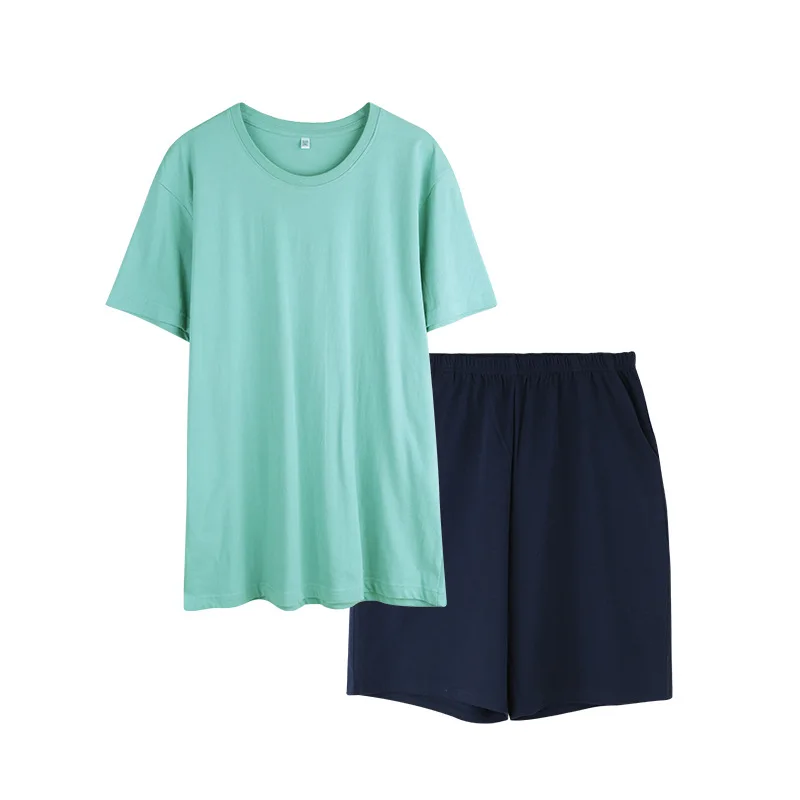 Men's Pajamas Cotton 2022 Summer New Home Clothes Pajama for Men Two Piece Set Short-sleeved Shorts Sleepwear Mens Clothing Sets