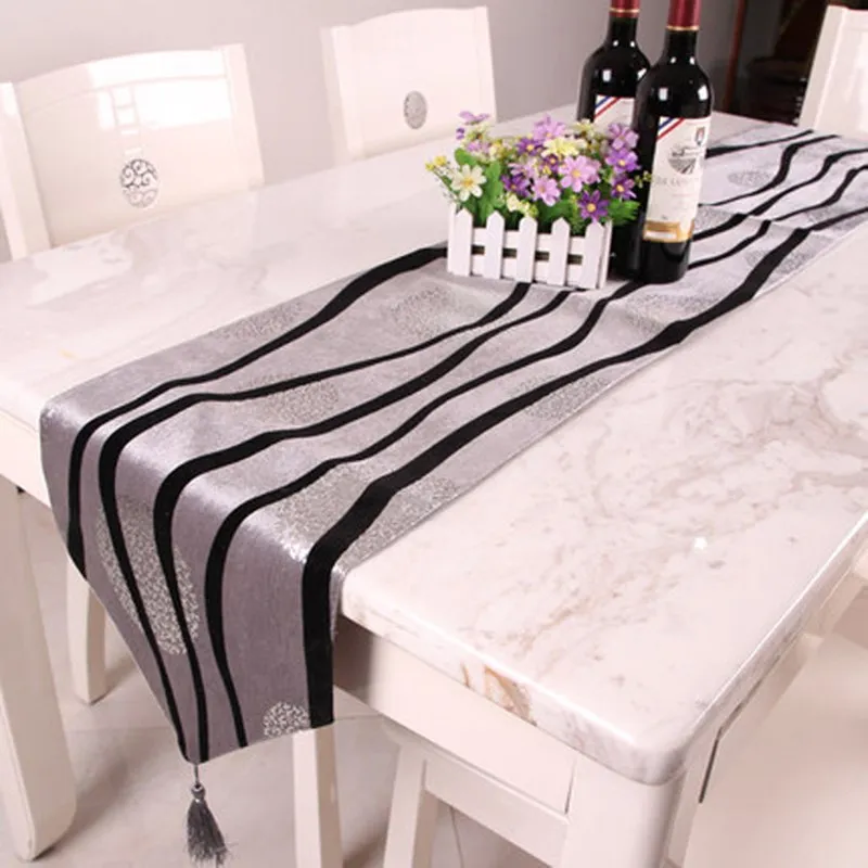 

High grade Chinese satin smooth table cloth Irregular grain modern silk table decorate cloth china table flag