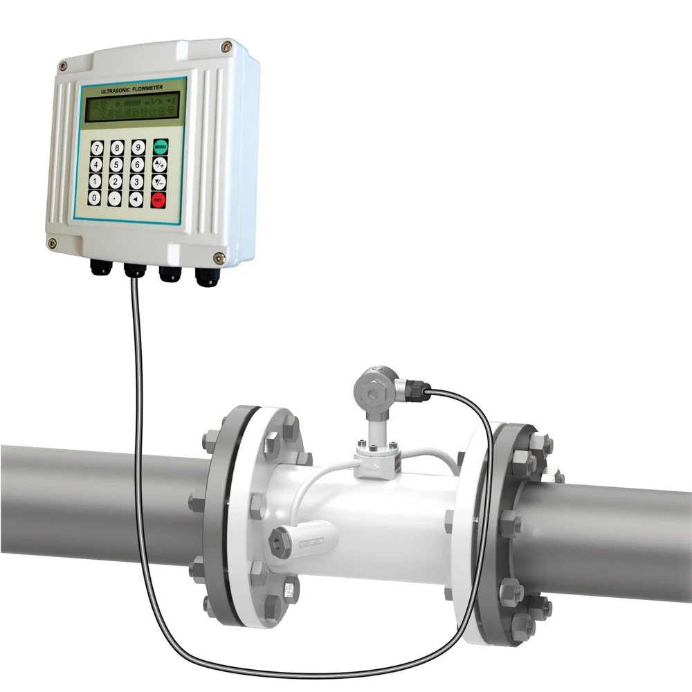 

Digital Fixed Ultrasonic Flow Meter TUF-2000SW+TM-1 Liquid Flowmeter Measuring Range DN50-700mm Pipe Size 1.97-27.56in