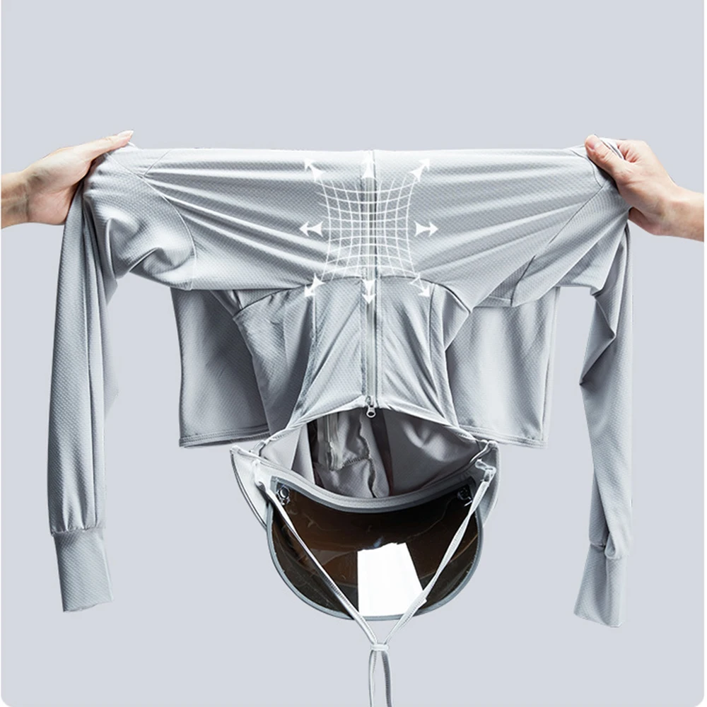 Summer Sun-protective Clothing UV UPF50+ Men's and Women's Anti-ultraviolet UV Proof Long-sleeves Sun Block Hooded Jacket 2023