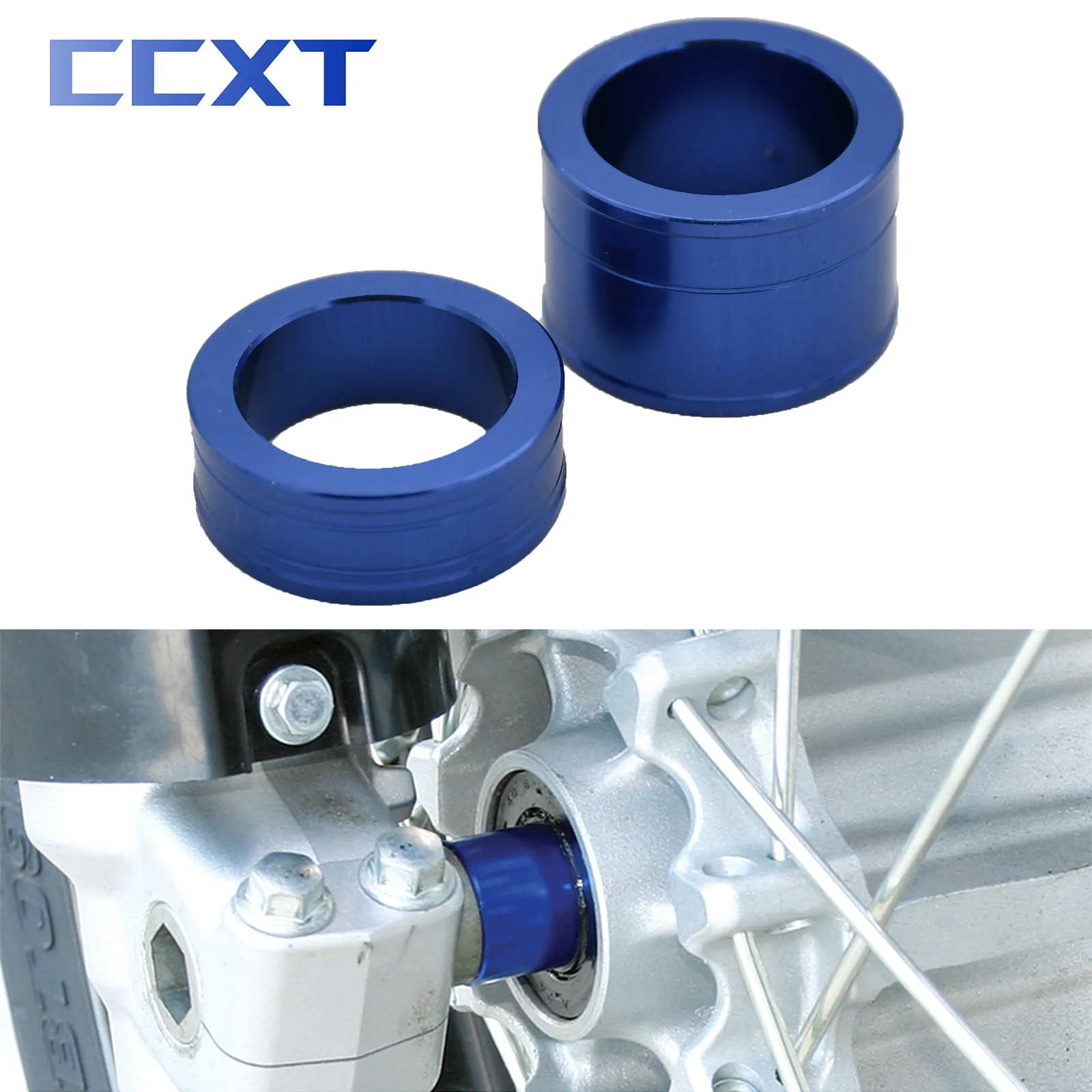 

CNC Front Wheel Spacer Hub Collar For Yamaha YZ250F YZ450F YZ250FX YZ450FX 2014 2015 2016 2017 2018 Dirt Bike Universal Parts