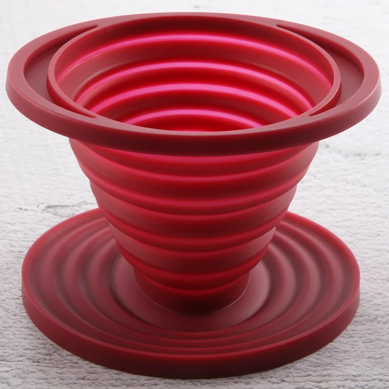 

Collapsible Camp Pour Over Coffee Dripper For Camp, Reusable Silicone Coffee Filter Holder For Home Kitchen