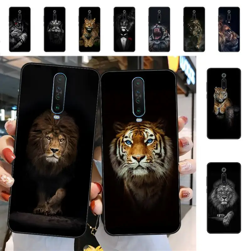 

Animal Tiger Lion Phone Case for Redmi 5 6 7 8 9 A 5plus K20 4X 6 cover