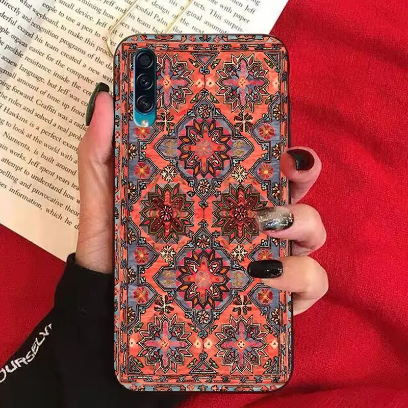 Persian carpet Floral pattern Phone Case for Samsung A51 01 50 71 21S 70 31 40 30 10 20 S E 11 91 A7 A8 2018