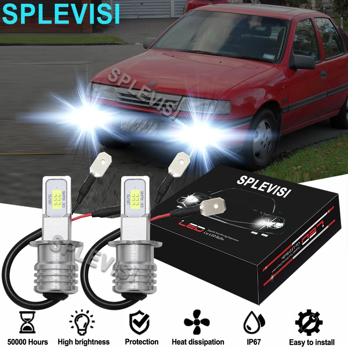 

2x LED Fog Light Bulbs 6000K White Fit For Vauxhall Corsa C MK2 2000-2006 Vauxhall Tigra 2004-2010 Vauxhall Vectra C 2002-2008