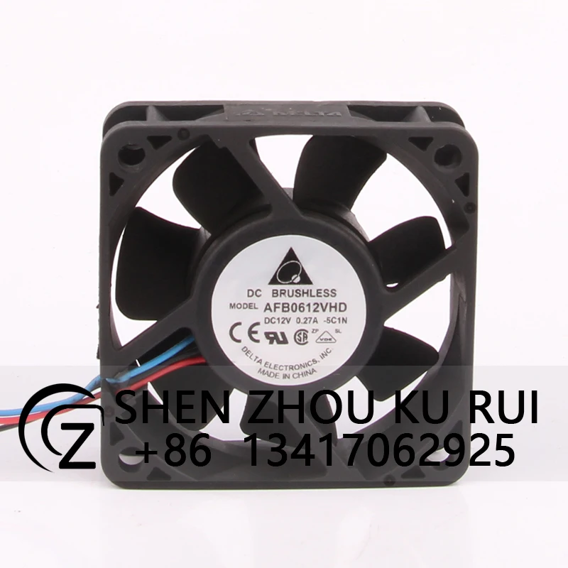 

Case Fan for Delta AFB0612VHD 60mm×60mm×20mm 12v 0.27A 6CM 6020 Dual Ball Case High Airflow Cooling Fan