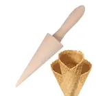 Деревянная форма для мороженого, конусная форма сделай сам, вафельный ролик для яиц, омлета, печенье рулет, кухонные инструменты для украшения выпечки