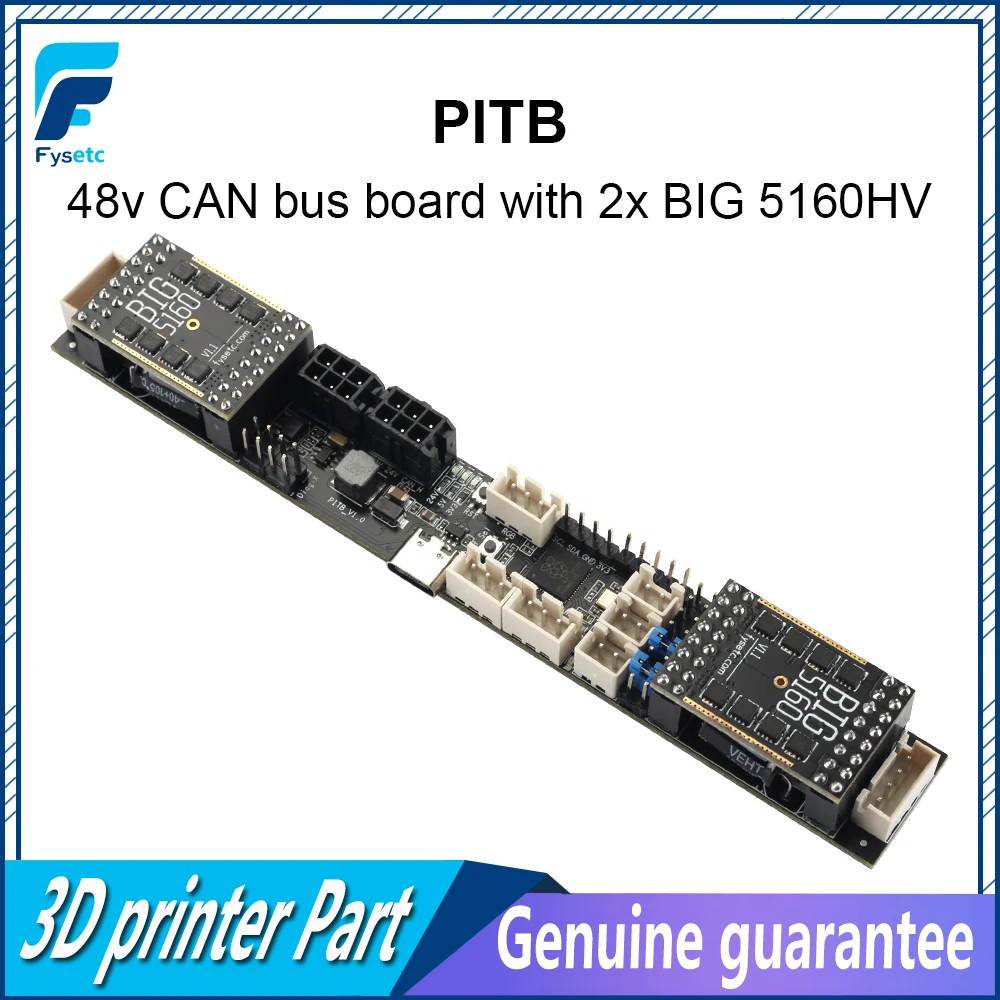 

FYSETC & DFH PITB Motherboard with 2x BIG 5160 Drivers Base on RP2040 Powerful 48V CANBUS XY Stepper Motors Drivers Modules