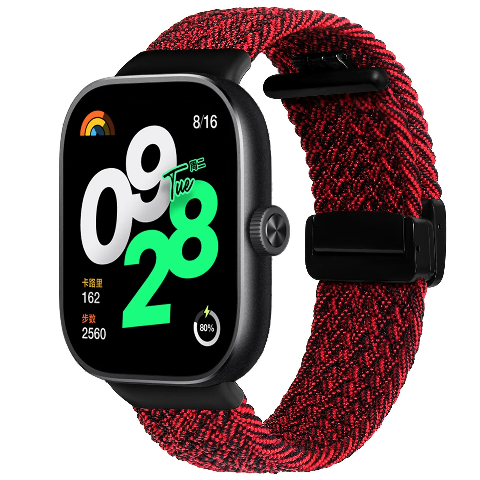 Фото Нейлоновый ремешок для Xiaomi Band 10 Pro/8 Pro/9 Pro, плетеный ремешок с магнитной застежкой, регулируемый для Redmi Watch 4 5 6. №5