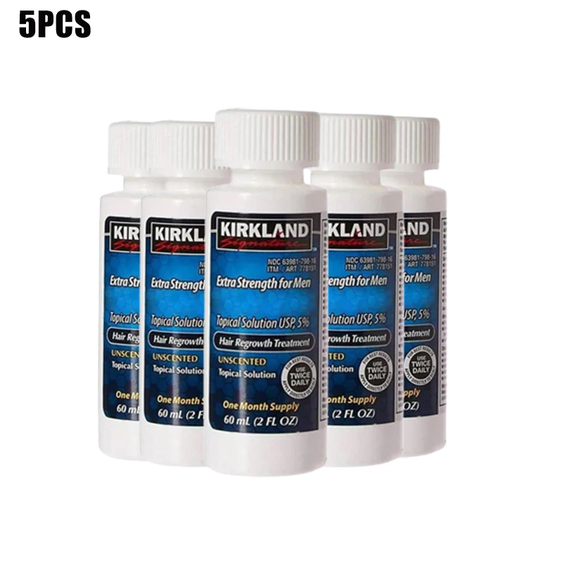 

4/5PCS KirKland Hair Growth Essence with 5% Active Ingredients External Solution for Men's Hair Loss and Hair Regeneration