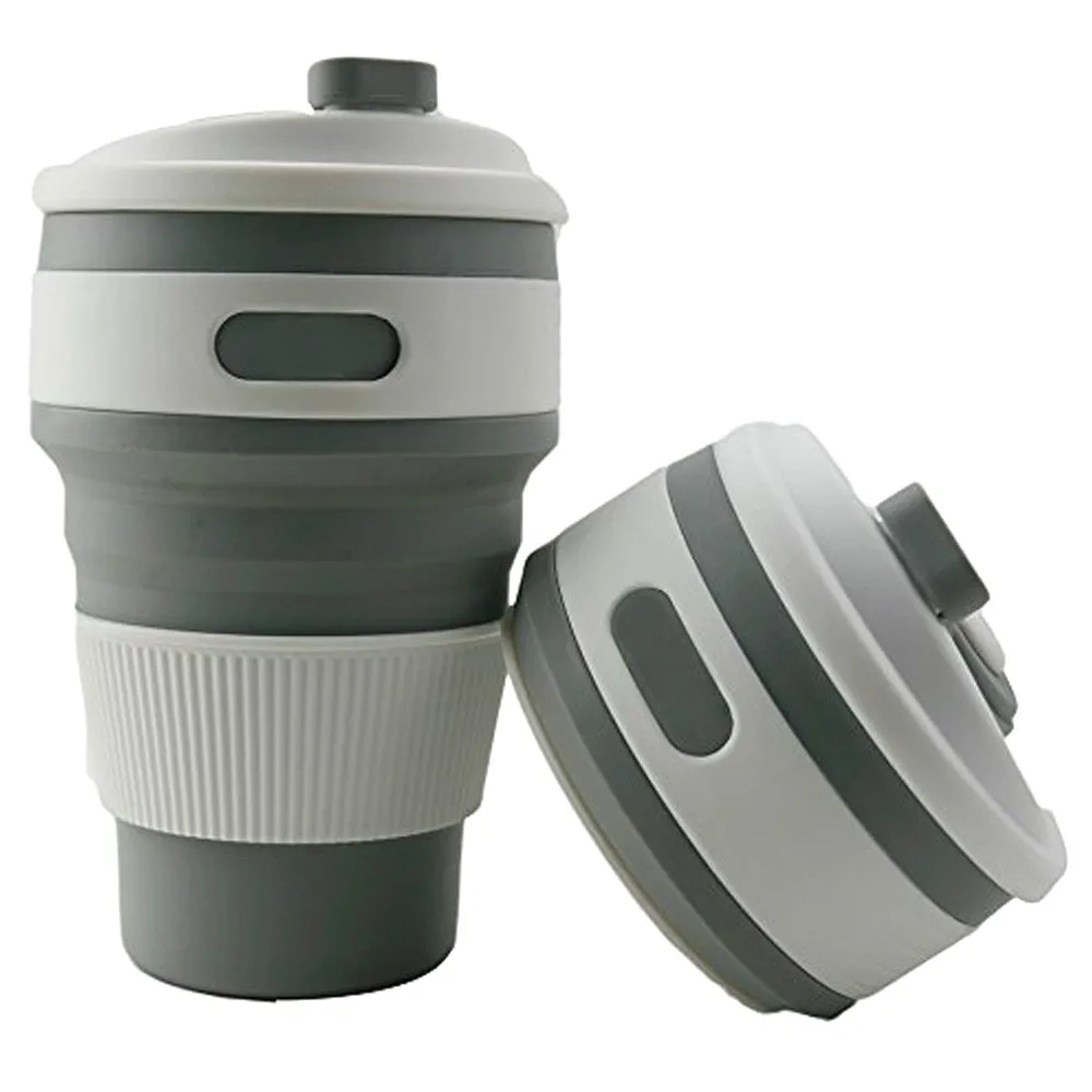 

Hot Folding Silicone Cup Portable Silicone Telescopic Drinking Collapsible Coffee Cup Multi-function Foldable Silica Mug Travel