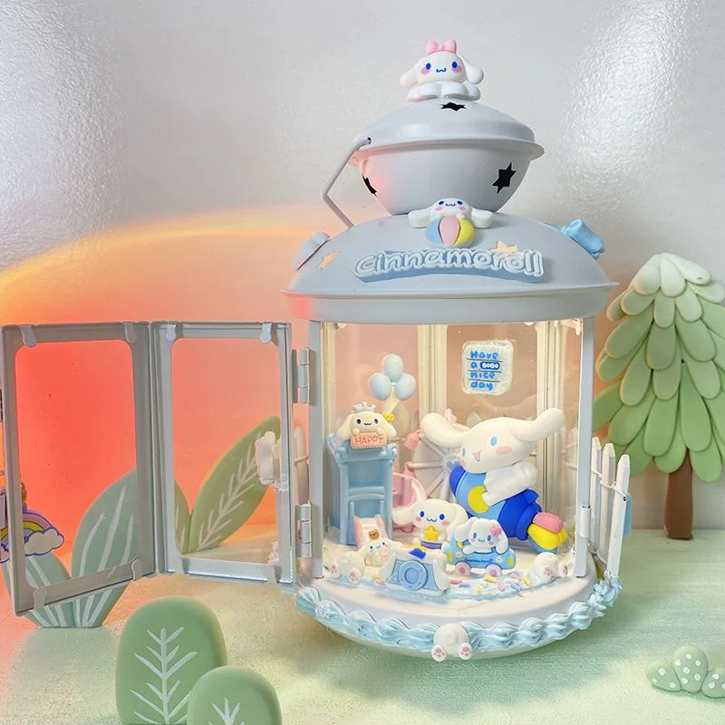

Sanrio Hello Kitty Anime Figure Cinnamoroll Melody Pachacco Kuromi Candlestick Doll Figures Decoration Children's Gifts Decor