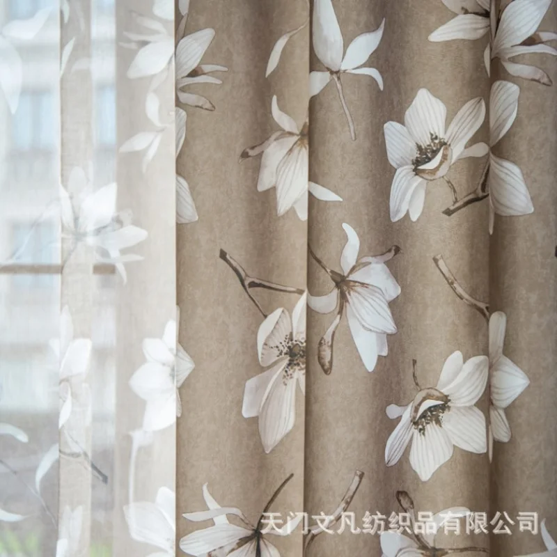 Классические шторы Северной Америки кофейного цвета занавески с принтом в виде