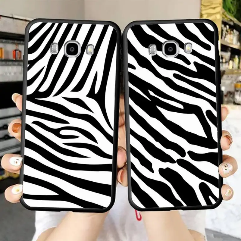 

Black and white Dalmatian Cow zebra texture Phone Case for Samsung J 2 3 4 5 6 7 8 prime plus 2018 2017 2016 core